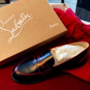 Christian Louboutin Black Loafers, size 38.5 EU